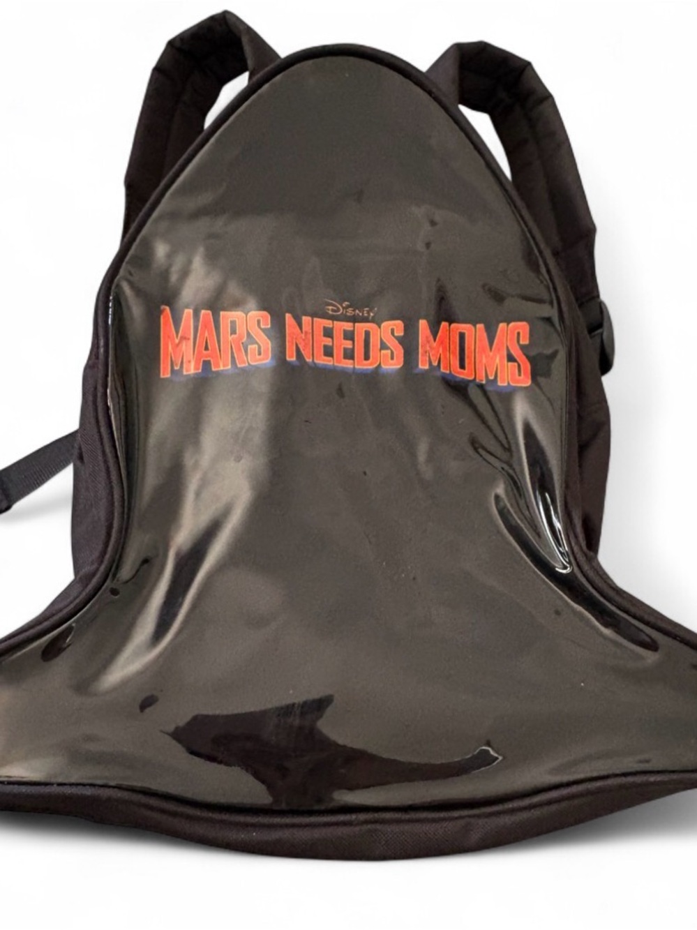 Disney Black Backpack with Bold Orange "Mars Needs Moms" Logo